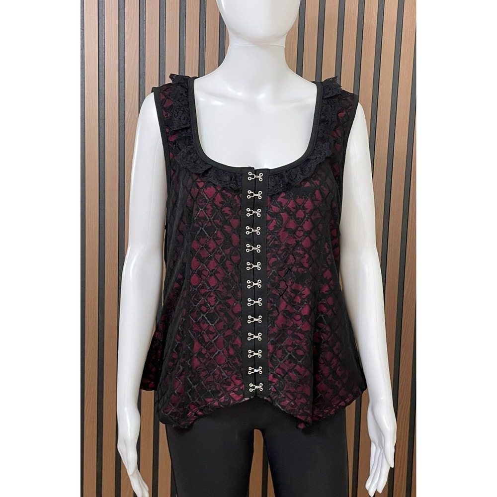 Hot Topic Monster High Draculaura Women's 1 Tank Polyester‎ Top Grunge Emo Goth